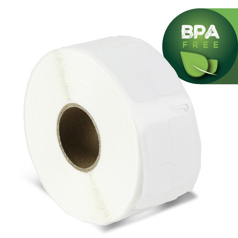 OfficeSmartLabels 1/2 x 1/2 inch, Self-Adhesive White 4-Up Multipurpose Labels, Compatible with 30335 (1 Roll / 3000 Labels Per Roll) - Image 2